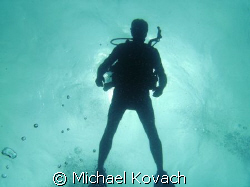 Diver over the Inside Reef at Lauderdale by the Sea by Michael Kovach 